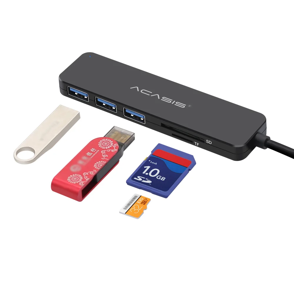 Usb-хаб с кардридером 3 порта Usb 3,0 концентратор разветвитель Usb 3,0 кардридер Sd Micro Sd Tf Для Imac аксессуары для ноутбуков usb-хаб