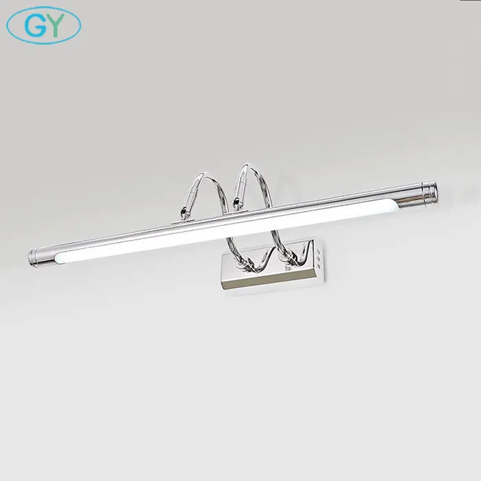 6 Вт 10 Вт L48cm L62cm Серебряный хромированный туалетный светильник s светодиодный зеркальный светильник для ванной комнаты туалетный столик лампа make up tafel kaptafel