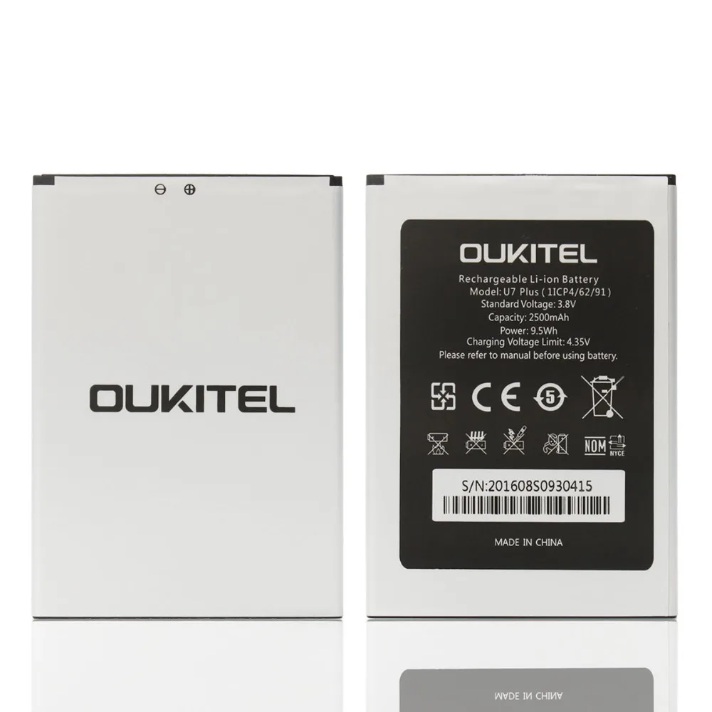 Oukitel U7 PLUS оригинальный запасной аккумулятор 2500 мАч для мобильный телефон |