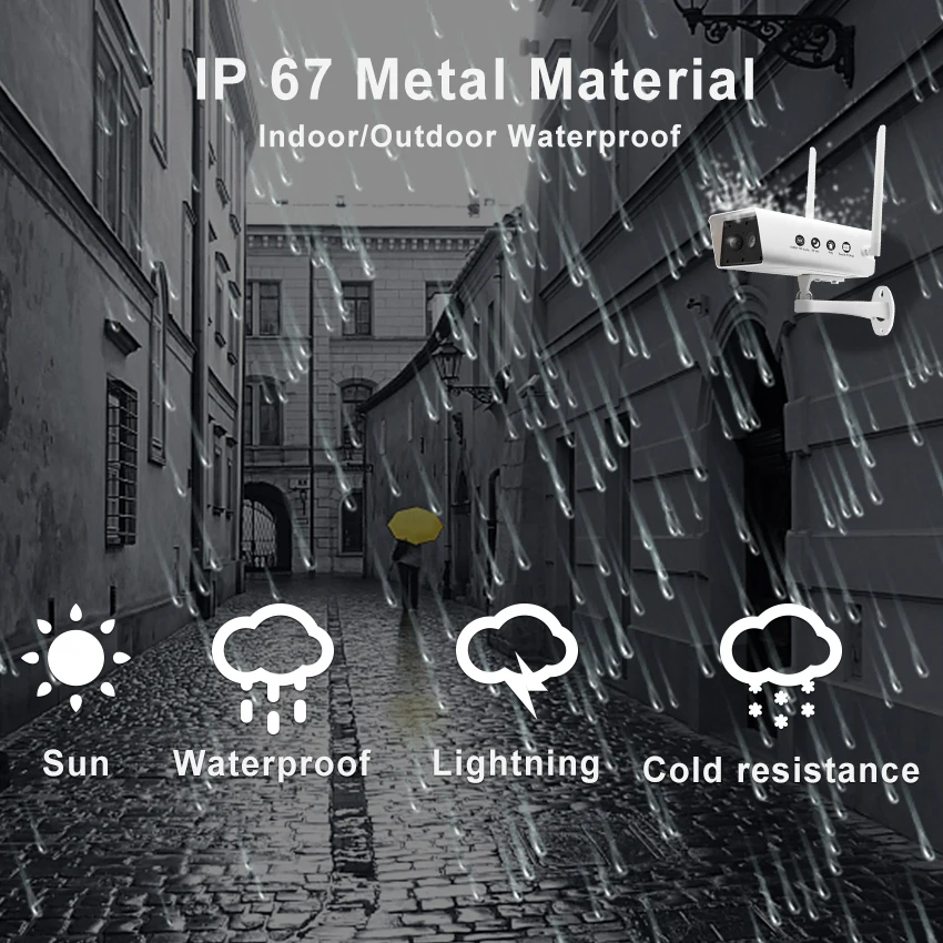  Smar 1080P Wireless Solar Camera Security Surveillance Waterproof IR Night Vision Support TF card 1