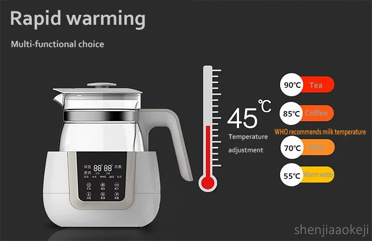 Термостат Электрический чайник Smart lcd панель сухое молоко для новорожденного Самогонный аппарат HL-0856 Электрический бойлер для воды 800 мл 220 В 800 Вт