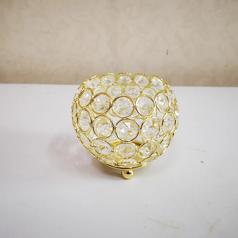 Хрустальные подсвечники золотистый цилиндр 10 см tealight Свадебные украшения конфеты бар день рождения подсвечник для дома и бара и вечерние украшения