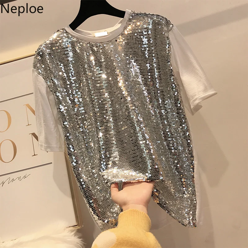 Neploe Мода 2019 г. повседневные футболки для женщин летние с коротким рукавом
