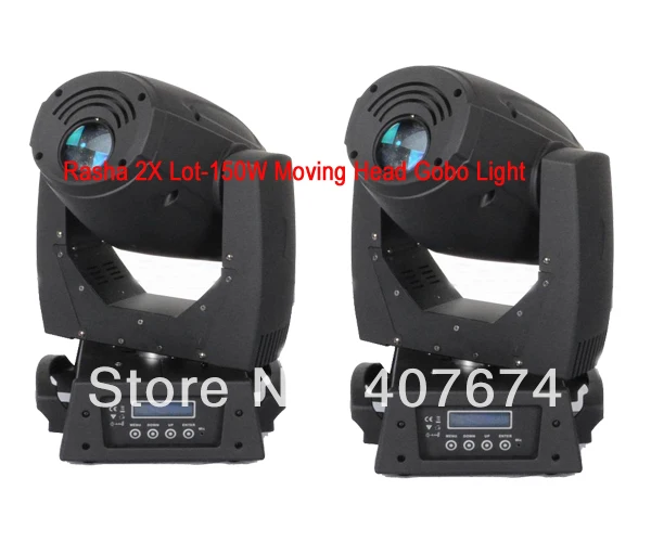 

2X LOT Rasha Freeshipping NEW 150W Gobo LED Moving Head Light with 16 Channels 1 Static Fixed Gobo+3 Facet Prism Moving Head