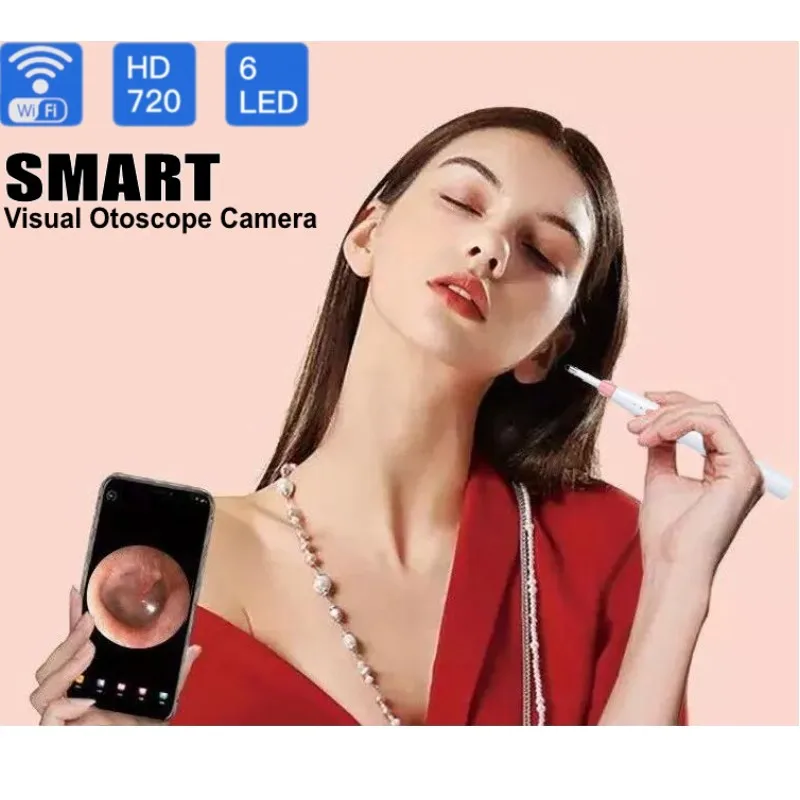 Умный wifi визуальный Отоскоп камера HD 720 P беспроводной ушной эндоскоп 5,5 мм Визуальный Инструмент для чистки ушей мини здоровая