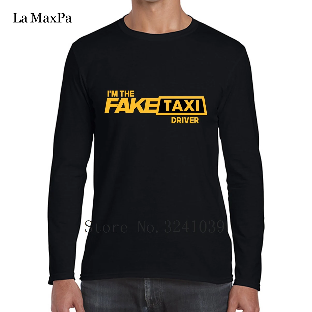

La Maxpa Cool Mens Tee Shirt Fake Taxi Driver Regular T-Shirt Sunlight 100% Cotton Streetwear Tshirt Mens Top Quality