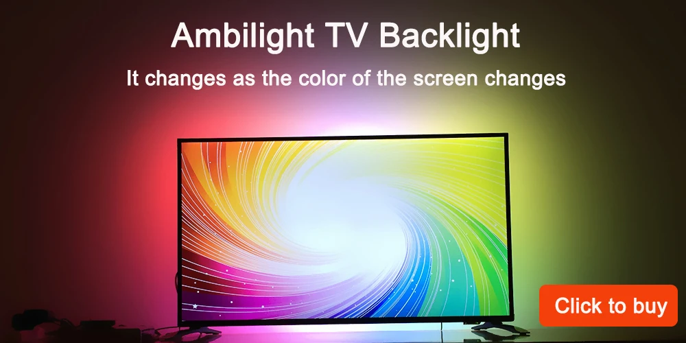 5 В USB Ambilight мощная светодиодная лента WS2812B RGB 5050 SMD HD ТВ Настольный ПК экран подсветка смещенное освещение 1 м 2 м 3 м 4 м 5 м комплект