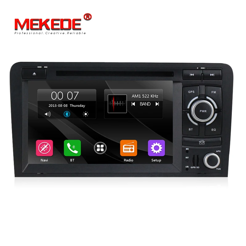 Perfect MEKEDE HD Capacitive screen Two Din 7 Inch Car DVD Player For Audi/A3/S3 2002-2011 Canbus Radio GPS Bluetooth 1080P Navigation 1