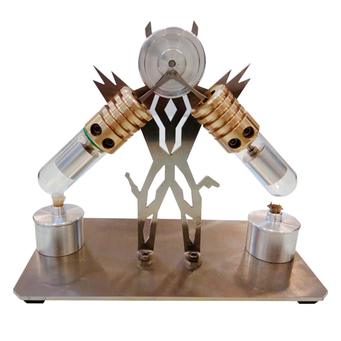 

UTOYSLAND V-Shaped Machine Superman Modeling Double Cylinder Stirling Engine Model Educational Toy Gift For Kid Children Adult