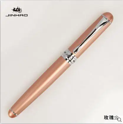 Jinhao X750 серебро Нержавеющая сталь Средний 18KGP перьевая ручка - Цвет: L