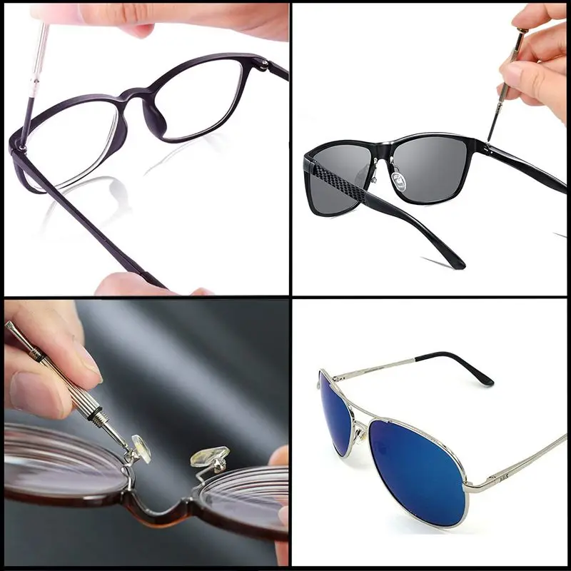 

900Pcs Stainless Steel Glasses Sunglass Clock Watch Spectacles Phone Set Kit Screws Nuts Screwdriver Repair Tool Screw Tweezer