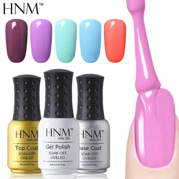 HNM 8ml Soak Off UV Gel Nail Polish Gorgeous Colors Gel Nagellak Gel Lak Vernis Semi Permanent Gel Varnishes Nail Glue Gelpolish