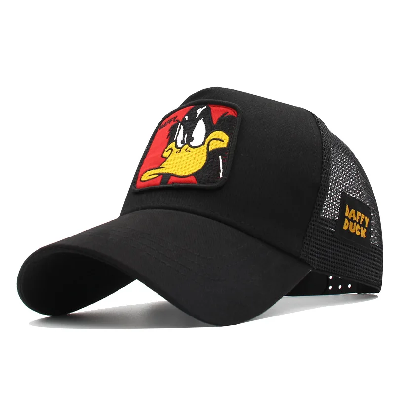 

Wholesale Sell Baseball Cap Animal Embroidery Anime Cute Embroidery Summer Mesh Men's Ms. Outdoor Sunshade Dad Truck Driver hats