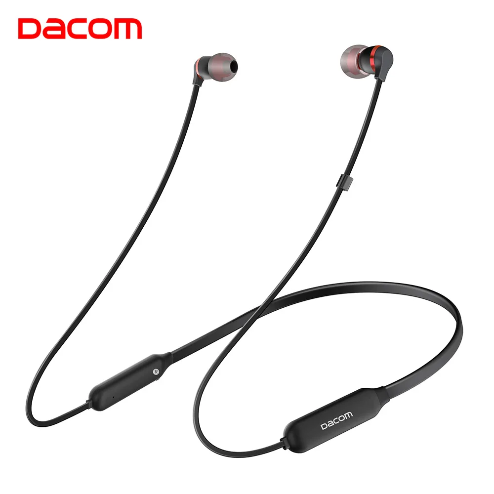 

DACOM L06 Mini Bluetooth Headset Neckband Stereo Headphones Wireless Cordless Earbuds Earpiece with Microphone for Running Sport