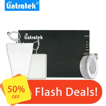 

Lintratek Signal Repeater 900 1800 2G+4G LTE Signal Amplifier Booster GSM 900 1800 mhz Dual Band Signal Booster Full Kit #50