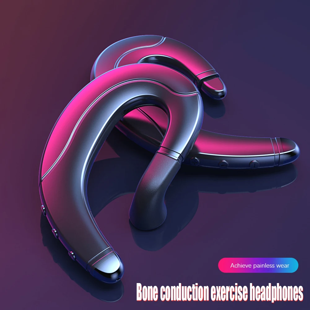 2019 Спортивные наушники Bluetooth V5.0 костной проводимости с микрофоном беспроводные