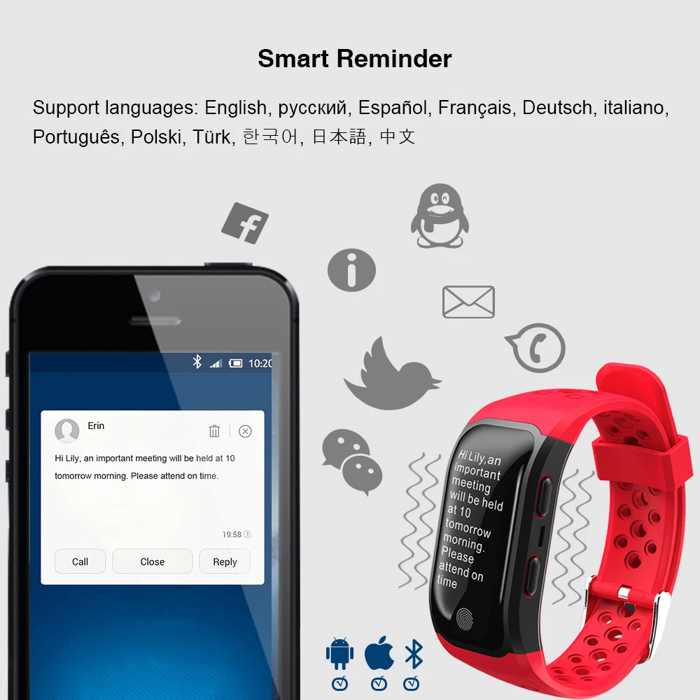 Makibes G03 GPS Smart Wristband Sports Band Built-in GPS Chip Heart Rate Monitor Sleep Monitor IP68 Waterproof Fitness Tracker