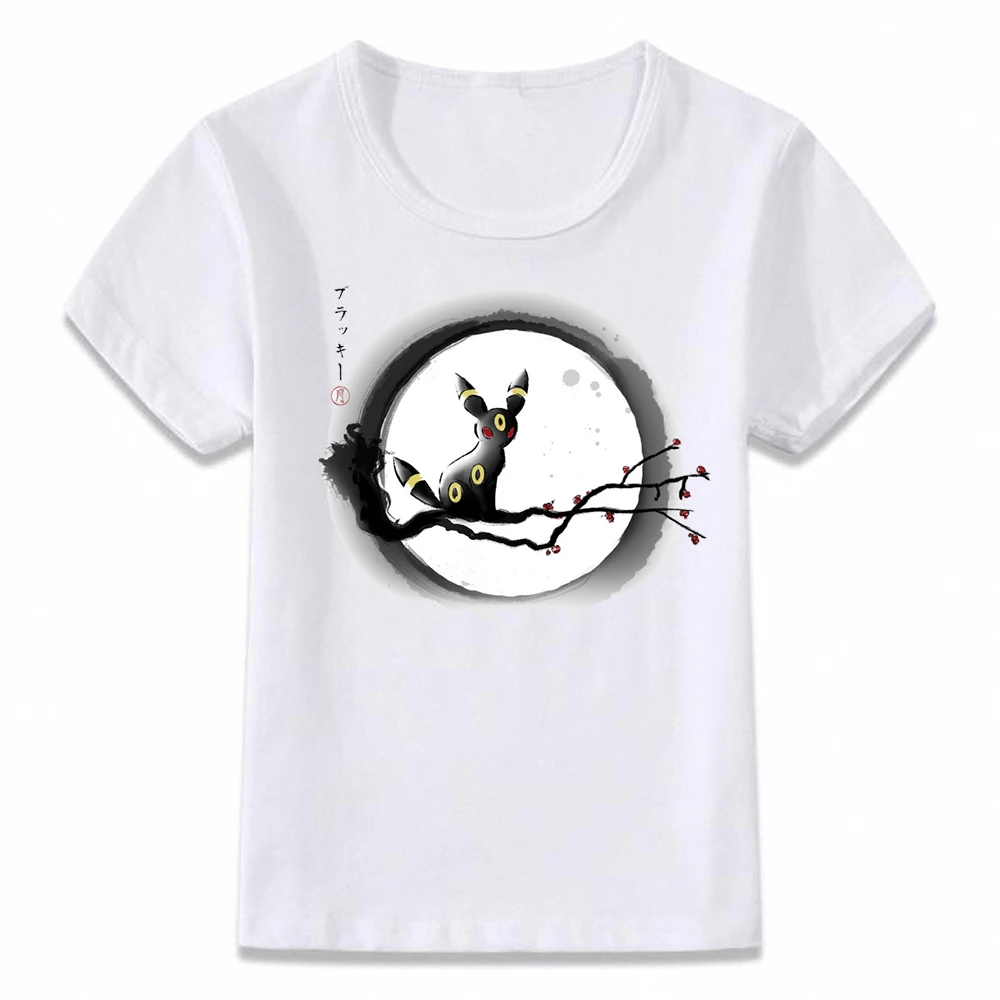 Детская одежда футболка покемон умбреон Eevee цветок кольцо футболка для мальчиков и девочек малышей футболки - Цвет: 3S054U