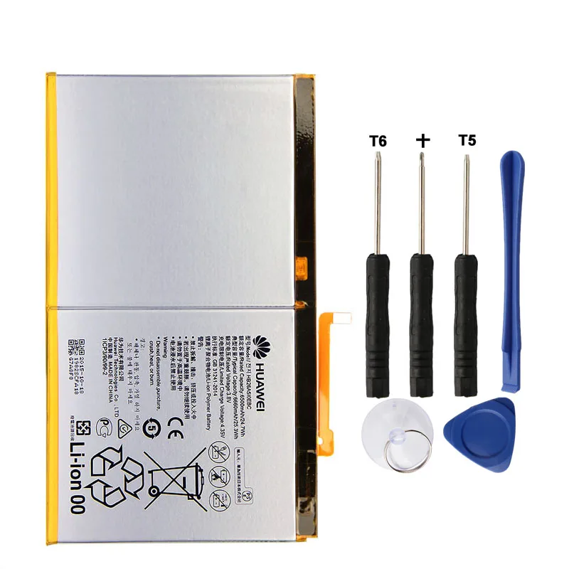 

HuaWei Original HB26A5I0EBC Battery For Huawei MediaPad M2 10.1 flat cell M2-A01L M2-A01W Replacement Tablet Battery 6660mAh