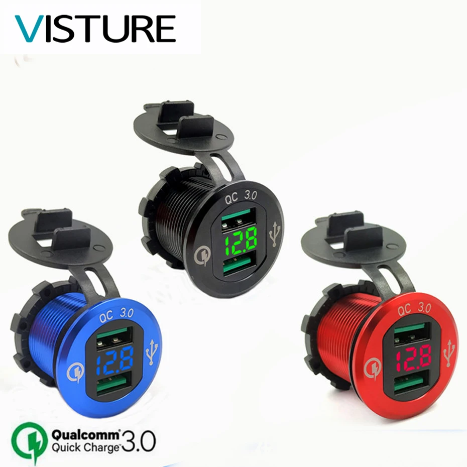 Двойной QC 3 0 USB быстрое автомобильное зарядное устройство Универсальный
