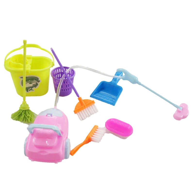 7 JEcs/Set Kitchen Cleaning JErops Mini Doll Accessories Baby JElay House H.Z8 