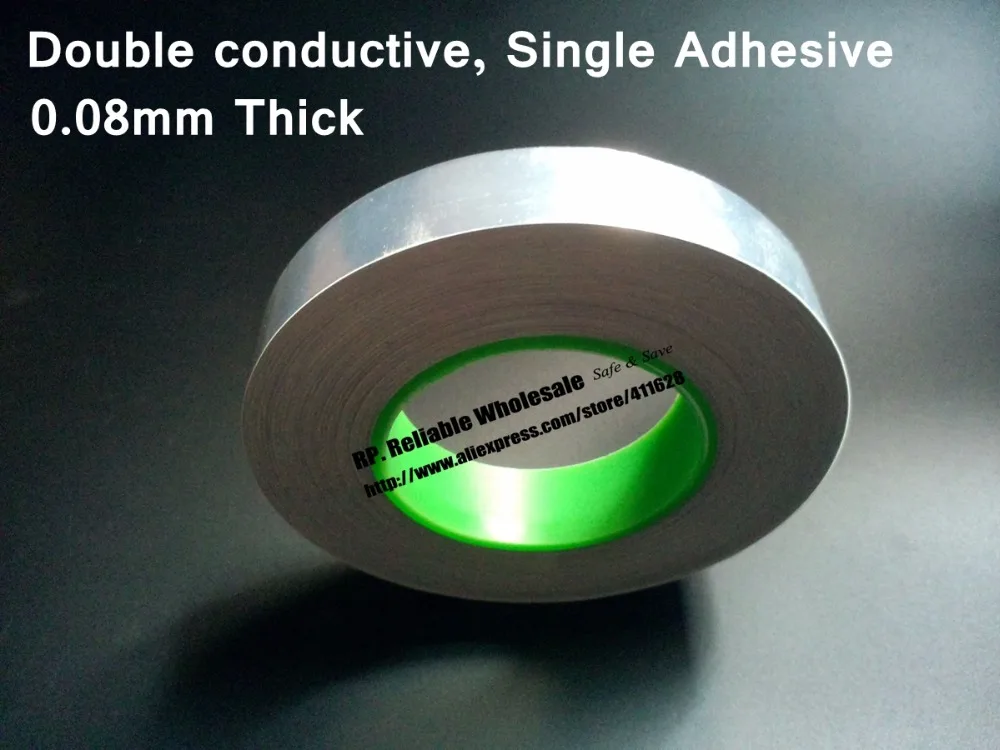 35mm-50m-0085mm-thick-double-sides-conducting-single-sticky-aluminum-foil-emi-shielding-tape-fit-for-monitor-lcd