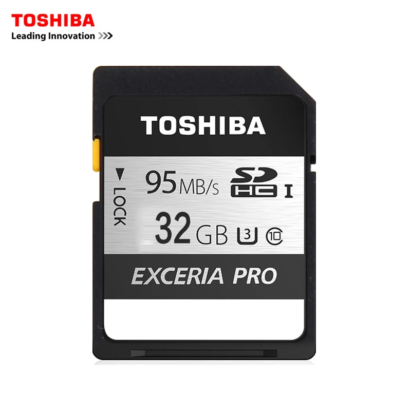 Карта памяти Toshiba UHS U3 128 ГБ 95 МБ/с. SDXC 64 Гб SD 4K карта 32 Гб SDHC карты флэш EXCERIA PRO цифровой зеркальной Камера видеокамера DV