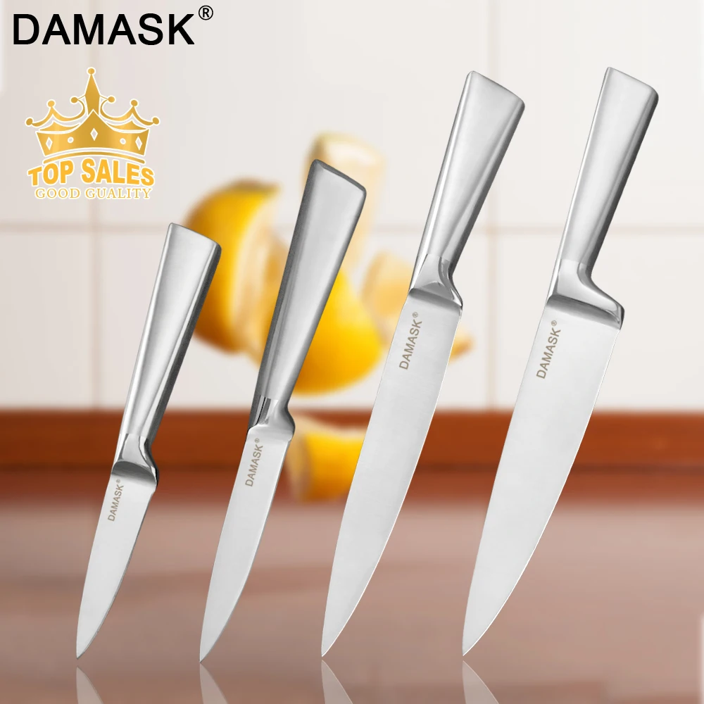 

Damask Gyutou Japanese Chef Kitchen Knives Set High Hardness Stainless Steel Knife Set Utral Light Meat Cleaver Cooking Tools