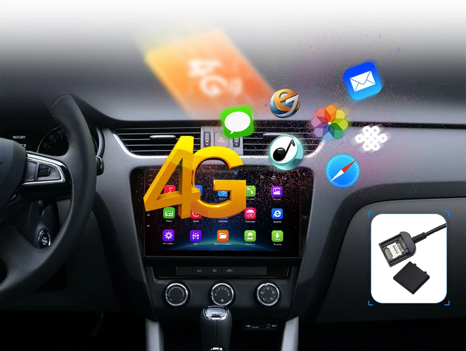 Clearance Junsun V1 2G+32G Android 8.1 4G Car Radio Multimedia Video audio Player Navigation GPS For SKODA Octavia 2013-2018 A7 2 din 16