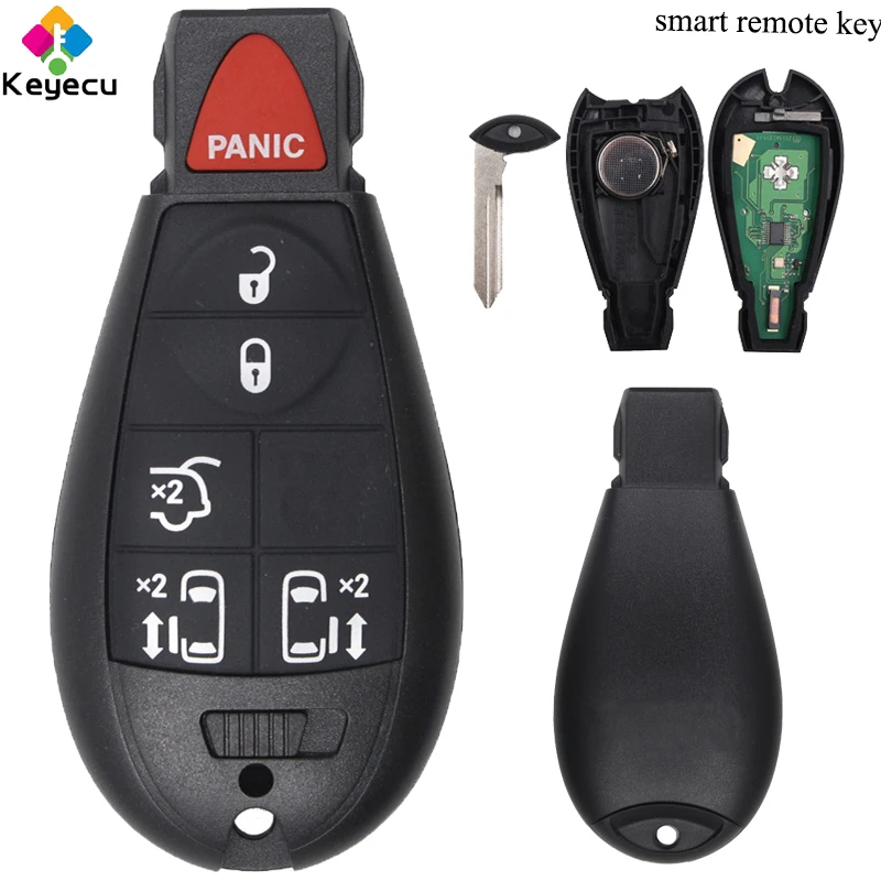 

KEYECU Smart Remote Car Key - 5 1/ 6 Buttons& 433MHz & ID46 Chip - FOB for Chrysler Town Country 2008-2012 FCC ID: M3N5WY783X 9#