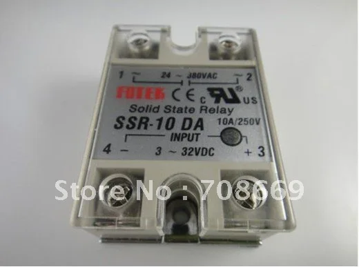 Твердотельные реле SSR-10DA 10A 3-32VDC/24-380VAC