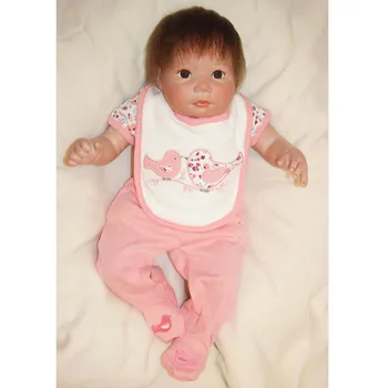 

Soft Realistic Reborn Dolls Handmade Cloth Body Reborn Babies Bonecas Dolls for Girls,43 CM Lifelike Baby Alive Doll Baby Toys
