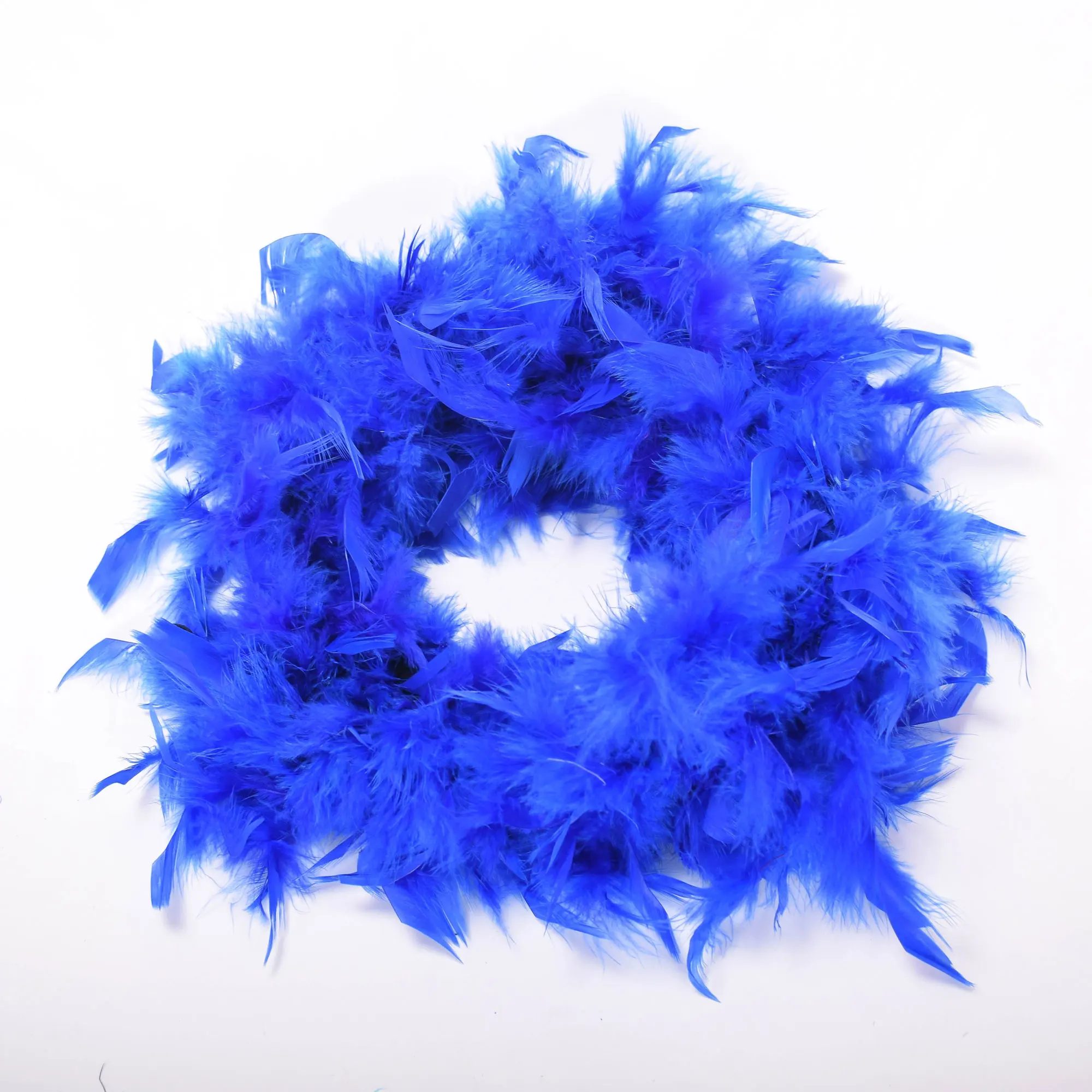 Многоцветные пушистые ручной работы страусиные перья boas шарф Одежда для свадебного украшения представление танцевальные принадлежности P20 - Цвет: Dark Blue