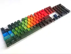 Градиент цвета 104 ansi макет толстые pbt Подсветка клавиши для OEM Cherry MX Настенные переключатели Механическая игровая клавиатура