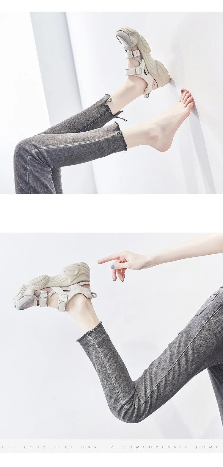 Jookrrix/ г.; женские модные кроссовки на массивном каблуке для девушек; Брендовая обувь на платформе с сетчатым верхом; женская обувь на танкетке с высокой толстой подошвой
