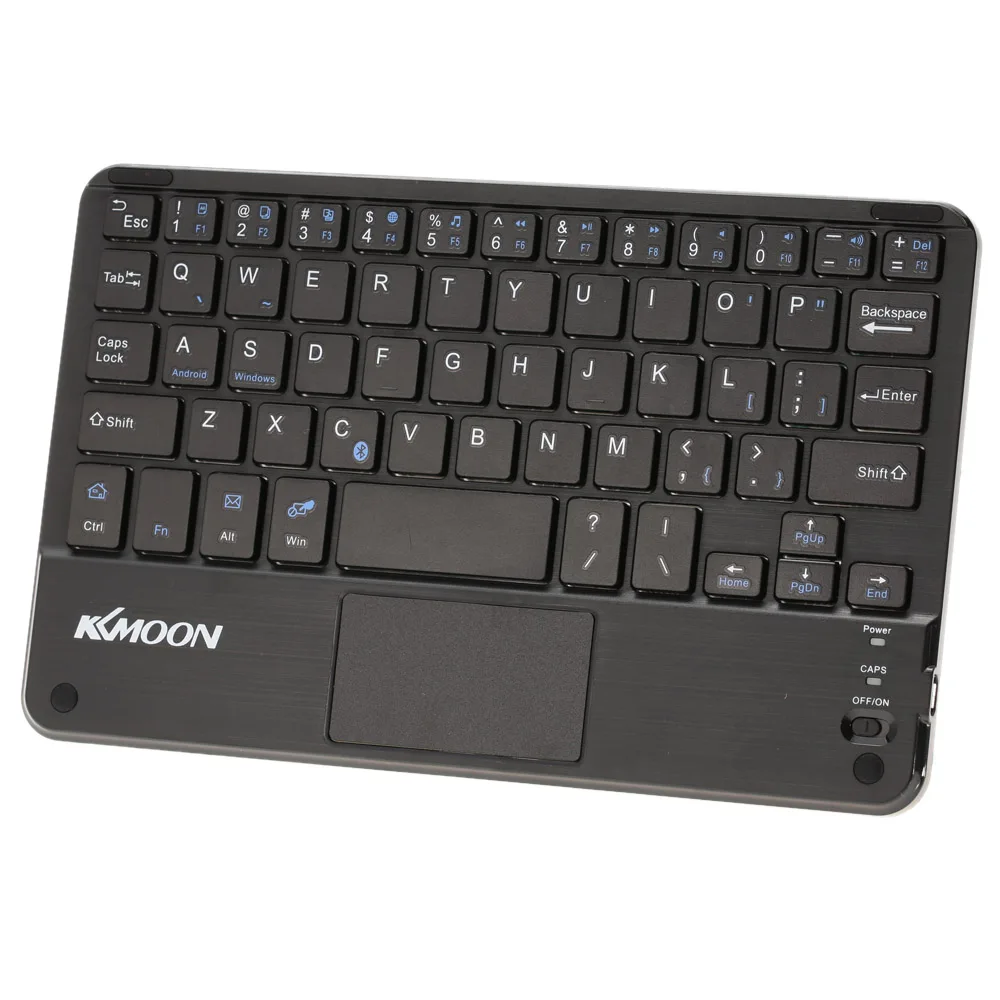 KKMOON ультра тонкая мини беспроводная Bluetooth игровая клавиатура с тачпадом складной кожаный чехол подставка для смартфона "-8" планшет