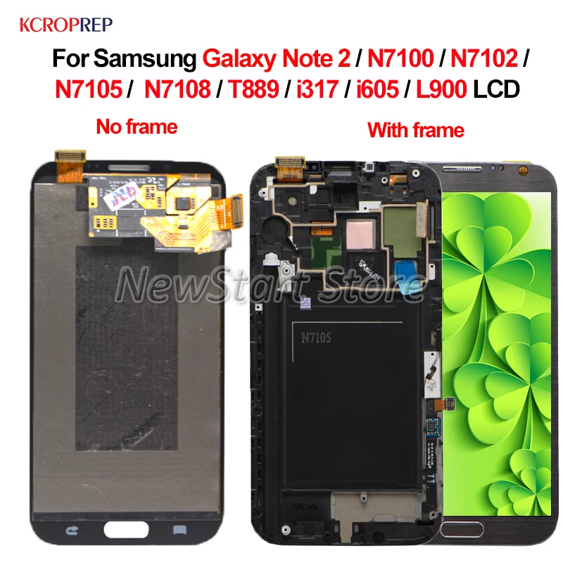 

For Samsung Galaxy Note 2 LCD Display Touch Screen 5.5" For Samsung Note2 N7100 N7105 N7108 T889 N7102 I371 I605 L900 lcd