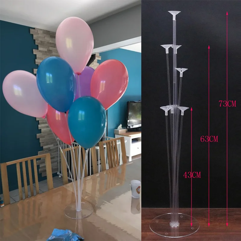 

MEIDDING 7 Tubes Plastic Balloon Column Stand 2019 Fashion Birthday Party And Wedding Party Balloons Holder Decoration Supplies