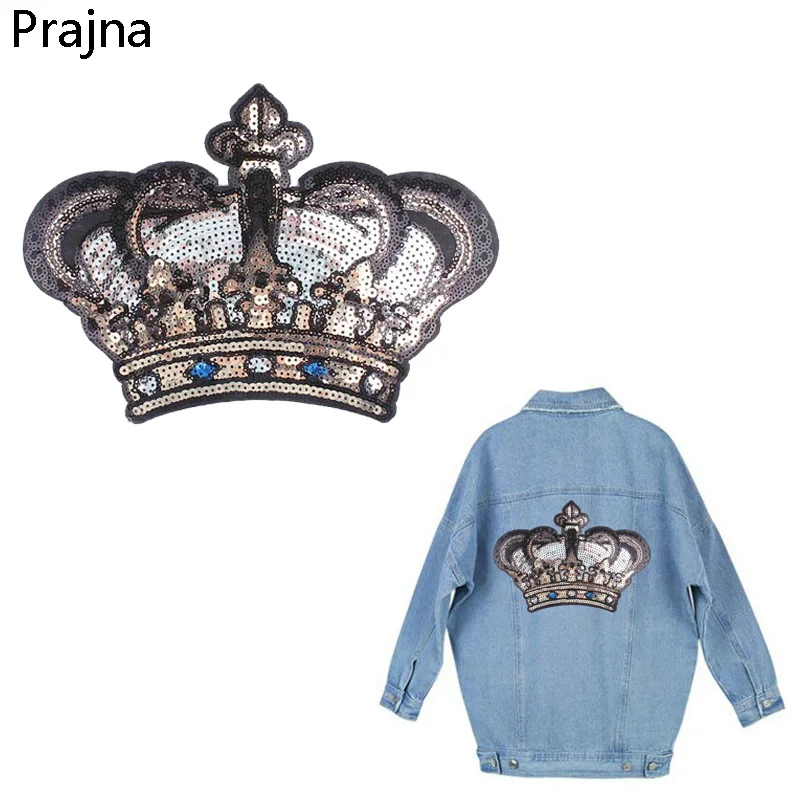 Патчи Prajna для одежды с вышивкой блестками крыльями короной нашивками