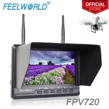 Feelworld FPV720 7 Inch FPV Monitor 1024x600 IPS Dual 5 8G 40CH Diversity Receiver LCD Monitor