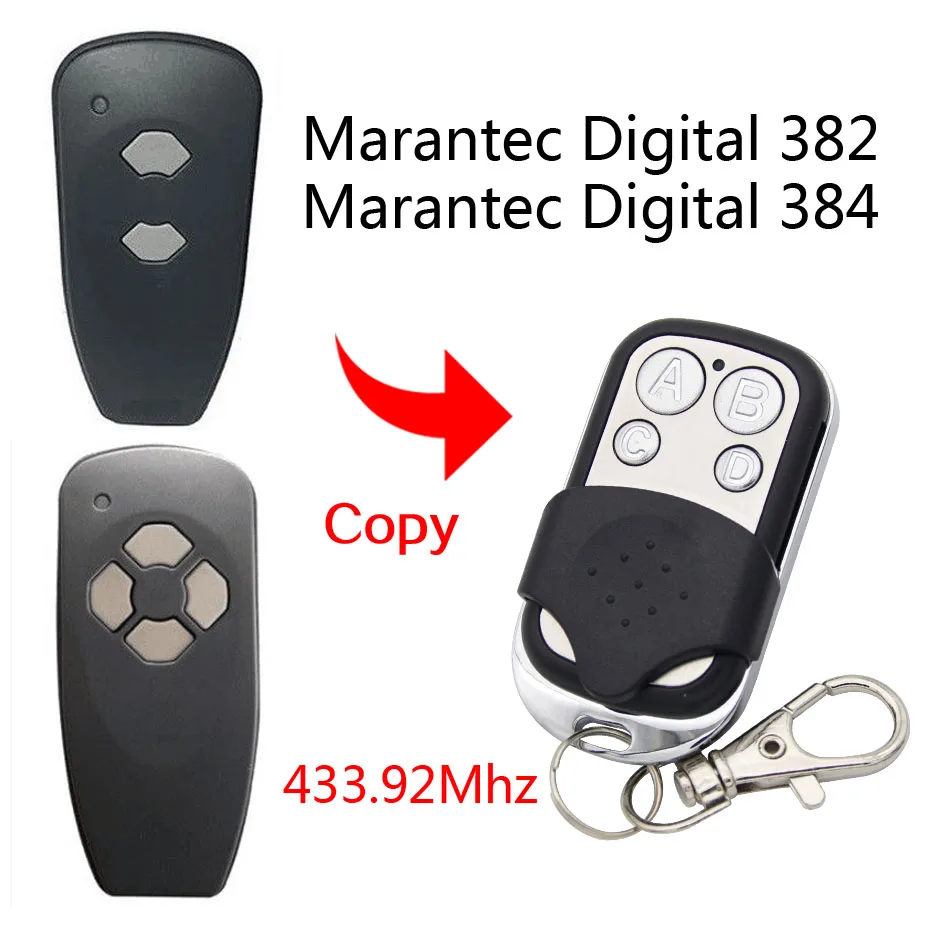 

Copy Marantec Garage Door Remote Digital 382 384 High Security