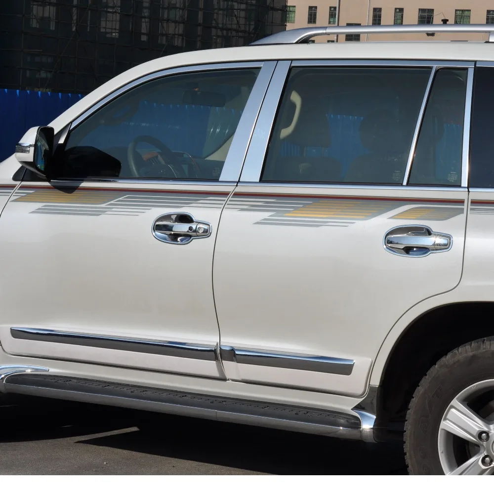Luhuezu отделка окон из нержавеющей стали для Toyota Land Cruiser V8 LC200 аксессуары|trim| |