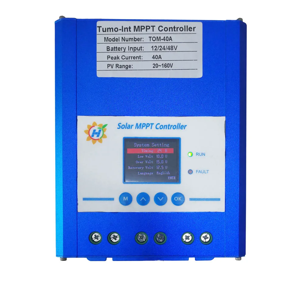 

Tumo-Int 40 Amp MPPT Solar Controller, 12/24/48V 180VDC Input