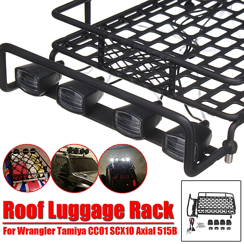 

1/10 simulation climbing car Metal roof rack Travel rack For Wrangler Tamiya CC01 SCX10 Axial 515B