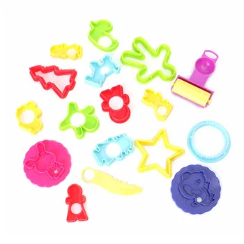 

18Pcs Mixed Plastic Plasticine Clay Dough Cutters Moulds Childrens Modelling Tools Hot