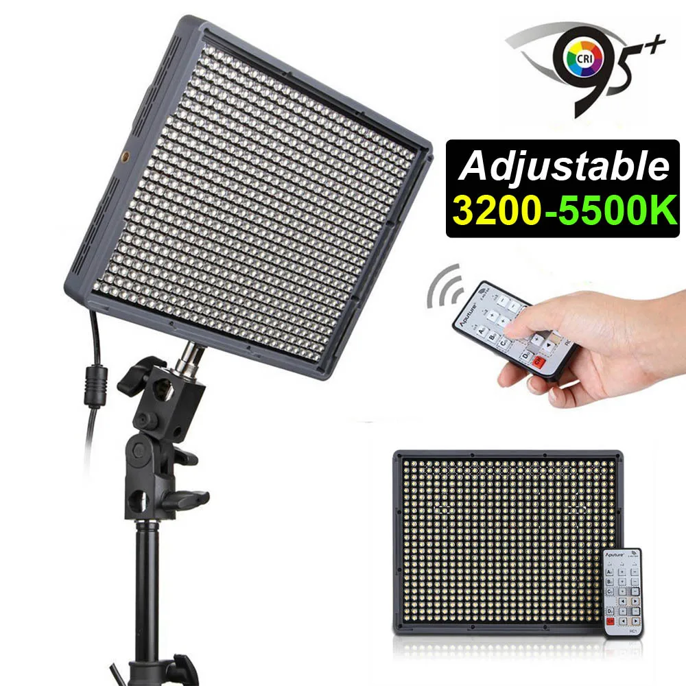 Aputure Amaran HD DV Video LED Light HR672C CRI95+ 3200K-5500K Adjustable + Wireless Remote Control Camcorder Camera Light Panel