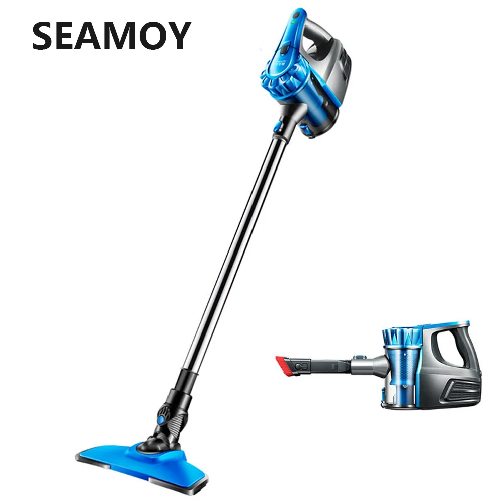 Беспроводной пылесос Seamoy циклонный большой ручной с ручками и сборщик пыли без