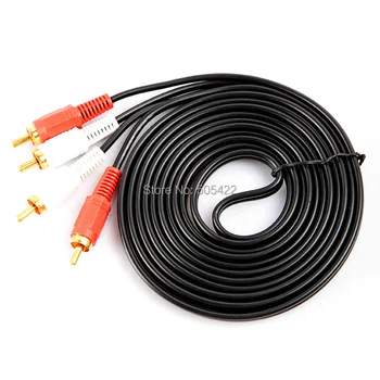 

High Quality 3m / 10ft AV Cable 2 male RCA to 2 male RCA Dual Stereo AV Cable Audio Video Cable Cord