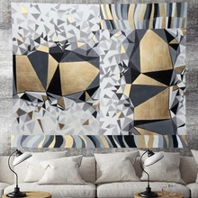 Personality Geometric stripe abstract wall hanging structure yellow Tapestries hippie Psychedelic Wall carpet Hanging Home Decor
