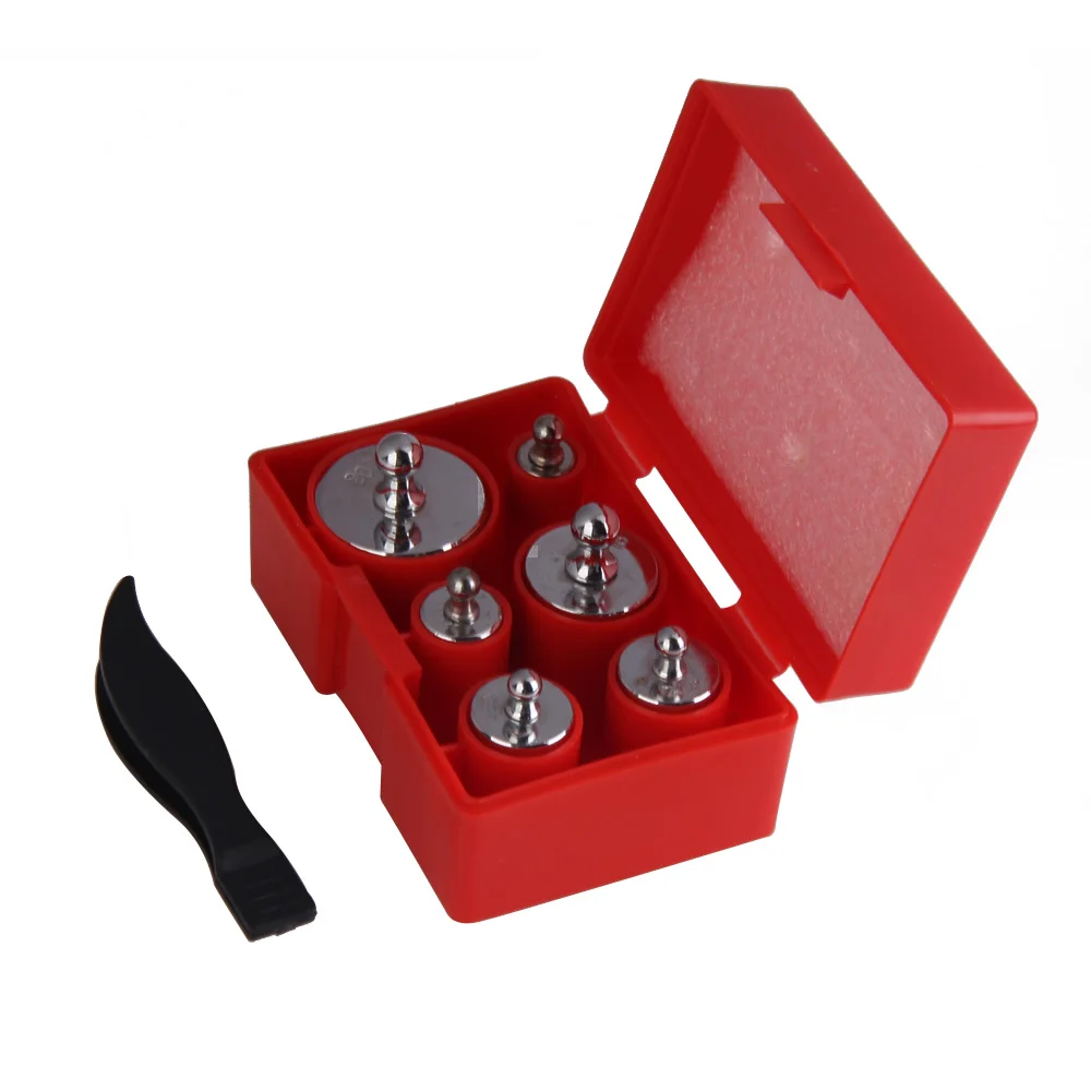 6Pcs Precision Calibration Scale Weights Accurate Weights Set 100g 50g 20g 10g 5g Grams Jewelry Weighing